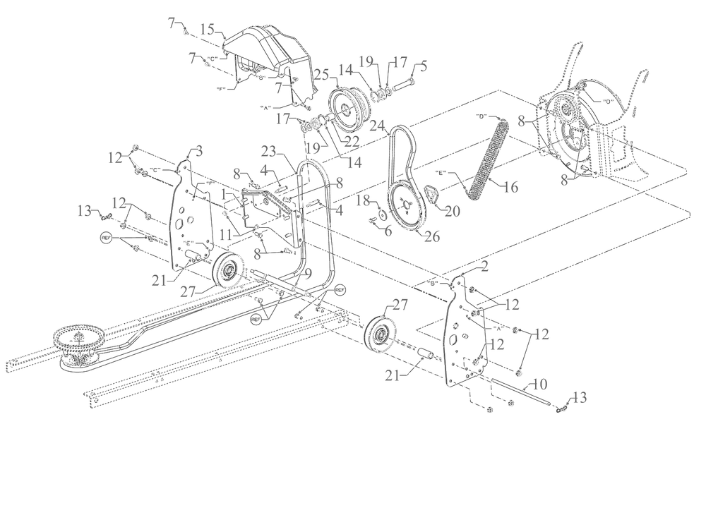 Frame Assembly Diagram and Parts List for 19A40024OEM (-2022)(2016) Yard Machines Lawn Tractor